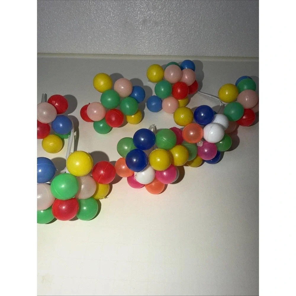 Vintage Cake Topper Lot Festive Balloon Clusters 10 Pcs Retro